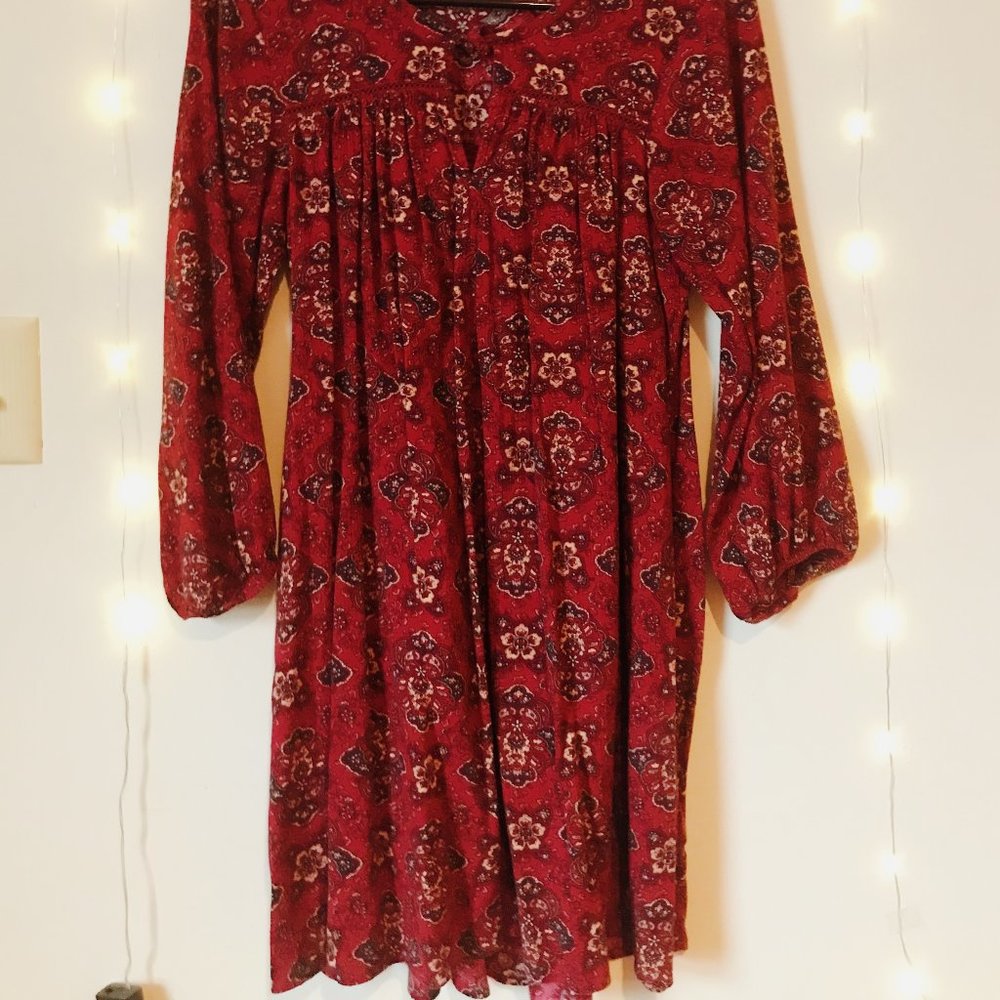 Red Flowy Dress